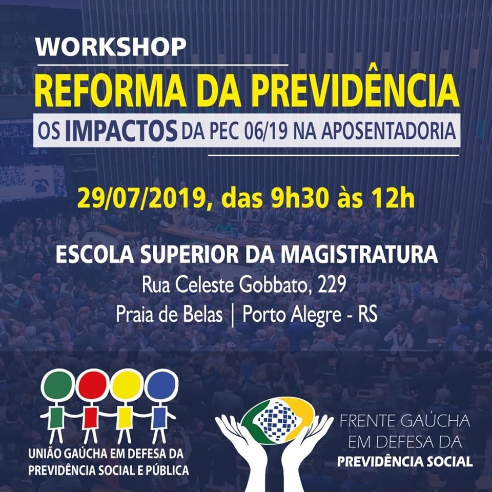 Frente realizará seminário sobre a Previdência