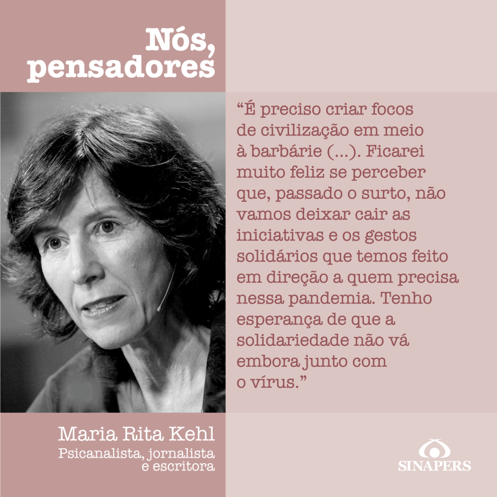 Maria Rita Kehl abre a s&eacute;rie N&oacute;s, pensadores.  