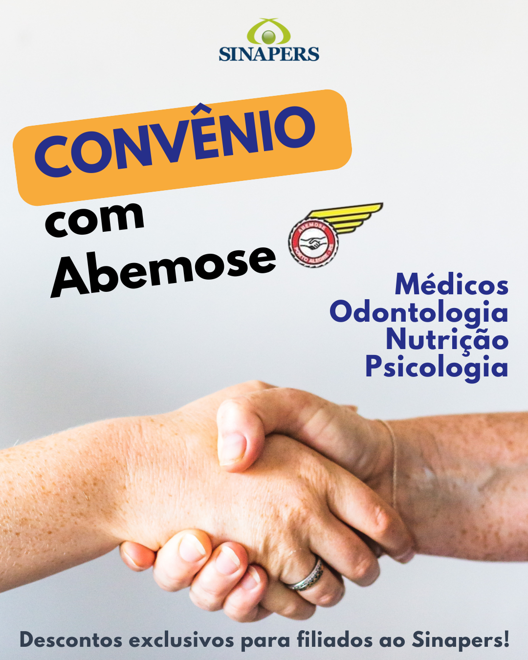 Novo convênio com descontos exclusivos para filiados.