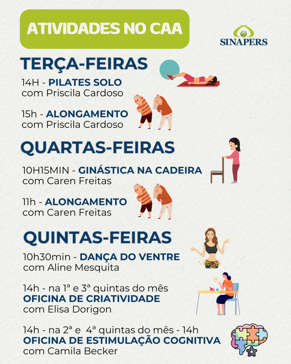 Atividades no CAA promovem bem-estar e integração entre os associados