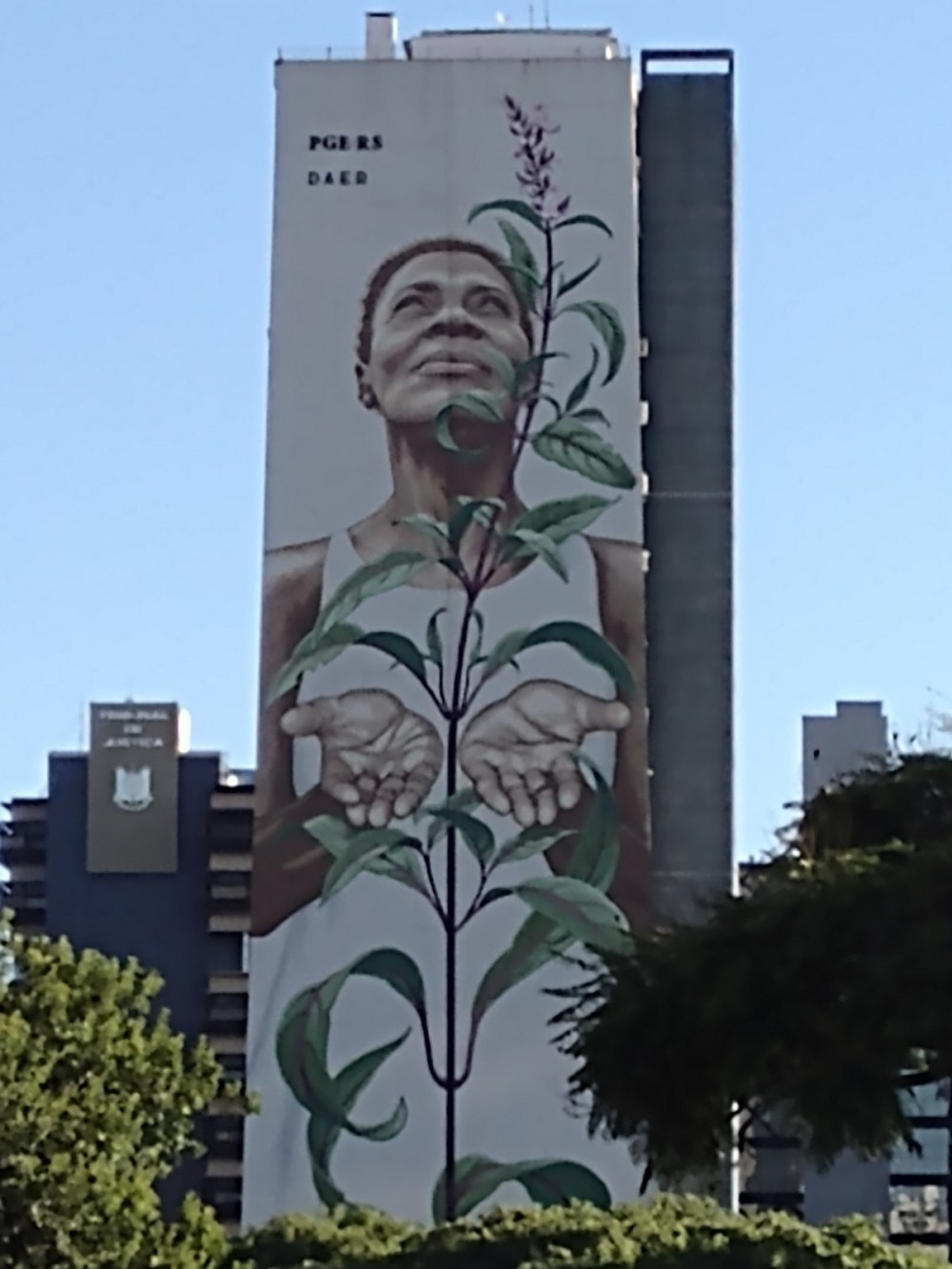 PINTURA NA LATERAL DO PRÉDIO DO DAER FOI INAUGURADA COM FESTA