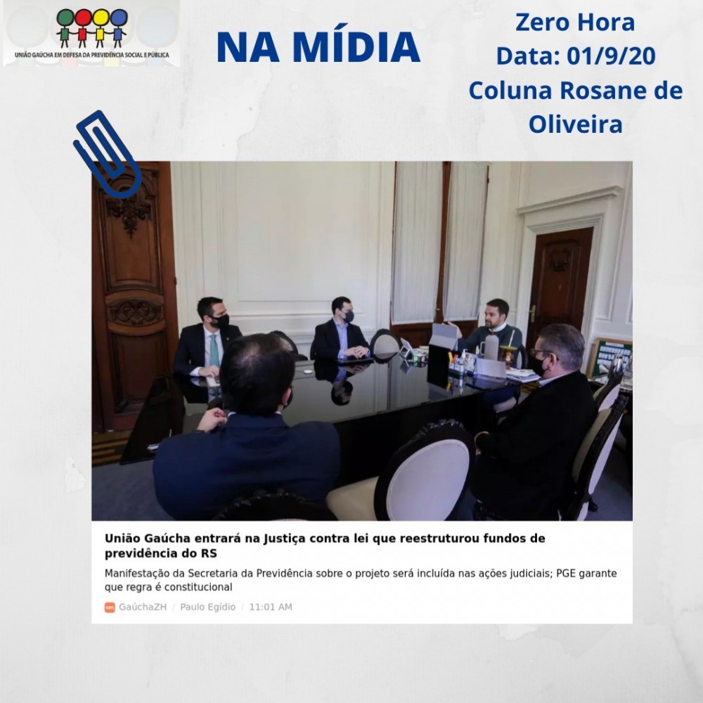 União Gaúcha entrará na Justiça contra lei que reestruturou fundos de previdência do RS União Gaúcha entrará na Justiça contra lei que reestruturou fundos de previdência do RS