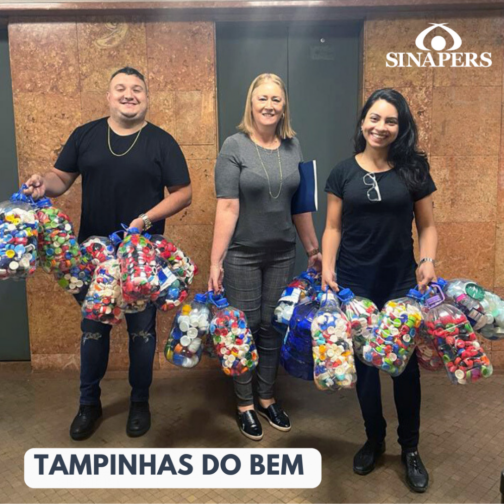 Tampinhas do bem - nova doação. 