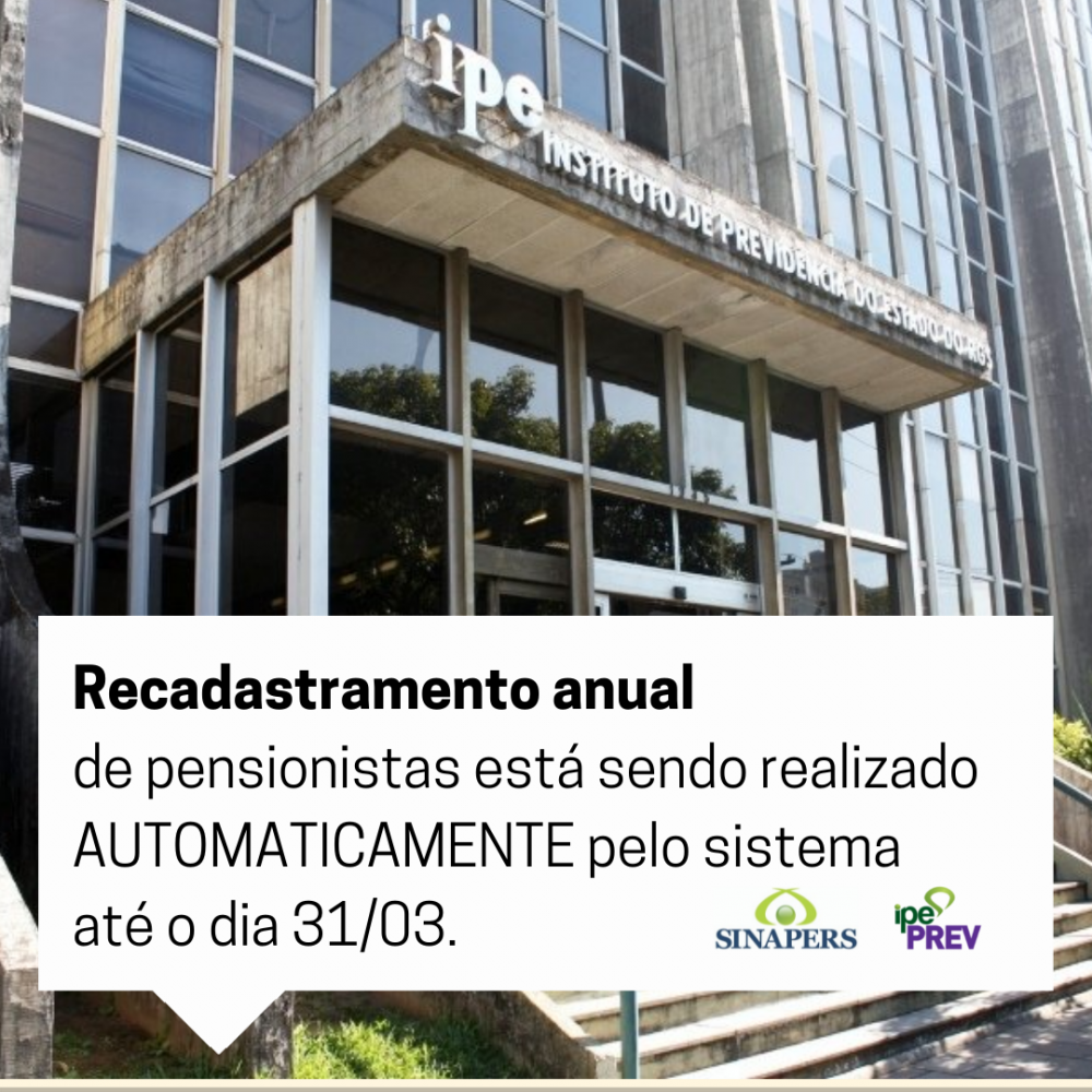 Recadastramento anual de pensionista